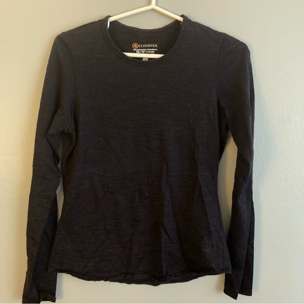 Cloudveil purple blue Multicolor Merino Long Sleeve Shirt Size XS